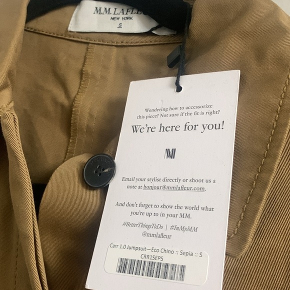 NWT MM LaFleur The Carr Jumpsuit Italian Organic Chino Utility Small Tall - Picture 6 of 13